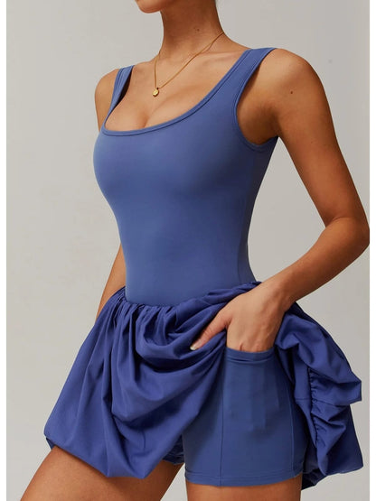 Combinaison sport femme Bleue : Robe de Tennis