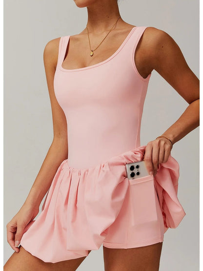 Combinaison sport femme Rose 2-en-1 : Liberté, Confort et Élégance au Quotidien