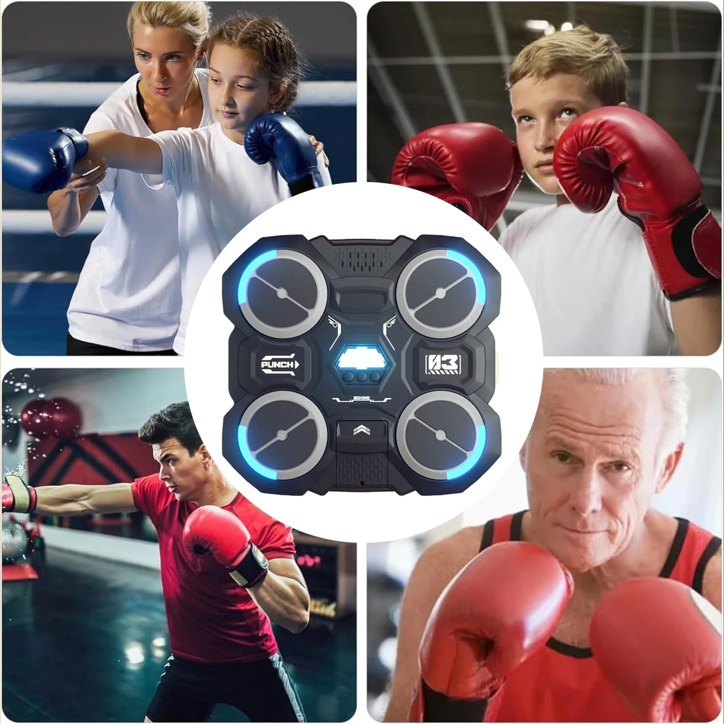 MACHINE DE BOXE MUSICALE pour Enfants et Adolescents