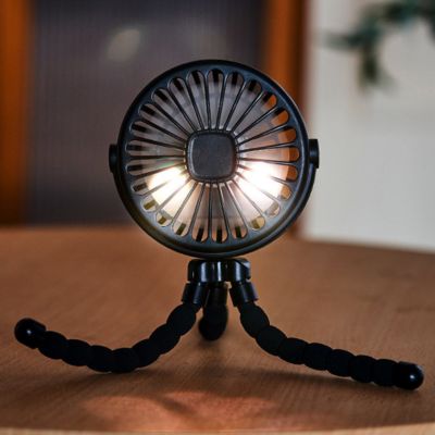 Ventilateur Poussette OCTOPUS - Fixation Facile, USB, Lumière Nocturne